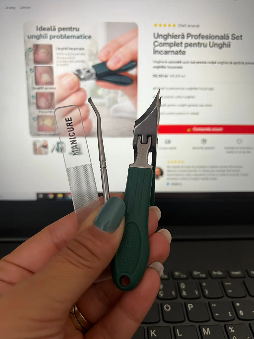 Unghieră Profesională Set Complet pentru Unghii Încarnate